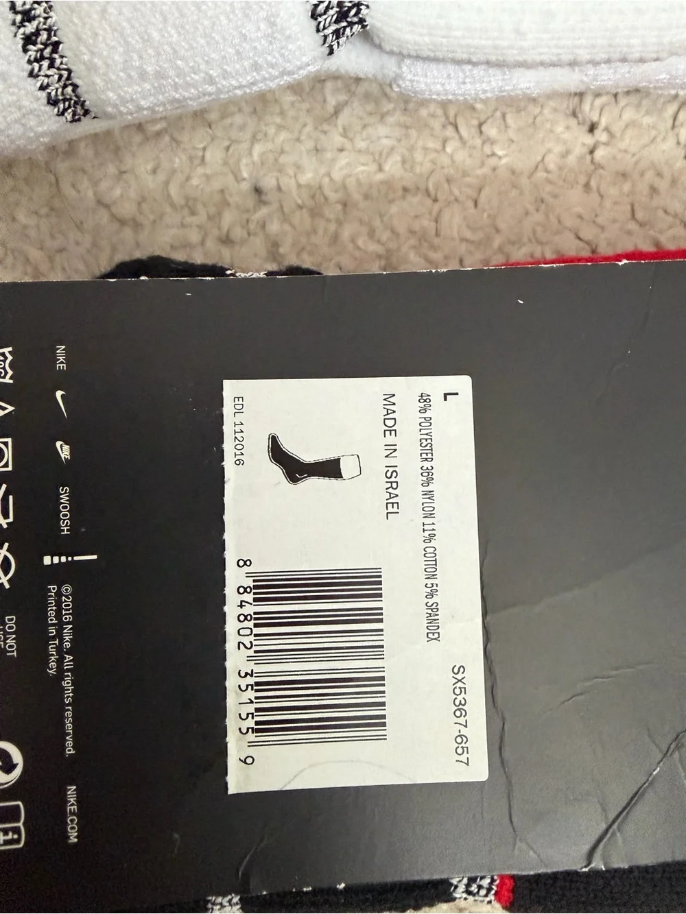 Nike power grip socks *rare* 2 pairs
